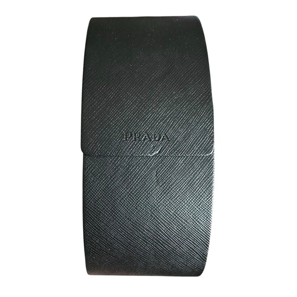 PRADA Black Saffiano Leather Large Sunglasses Case - Picture 1 of 6